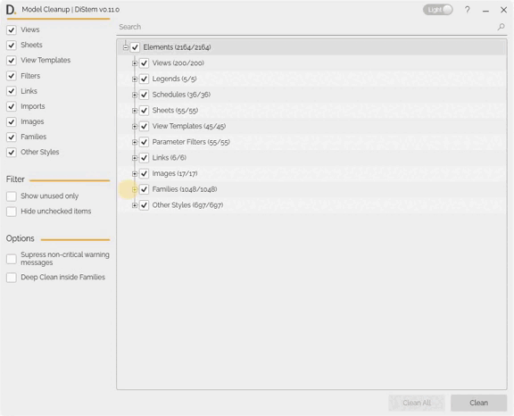 DiStem Model Cleanup - filter